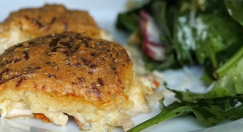 Cheddar Bay Biscuit Chicken Casserole Serving