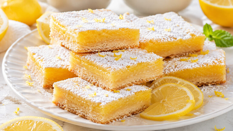 Publix Lemon Bars Recipe with buttery shortbread crust and tangy lemon filling